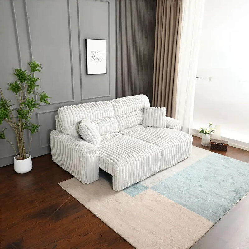 Jaya - Power Motion Sofa With Sleeper & USB Port - Mondo Gray Corduroy by Unique Piece Furniture