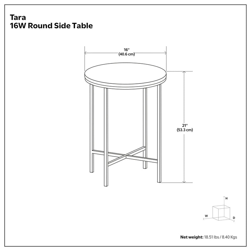Tara - Side Table - Gold by Unique Piece Furniture