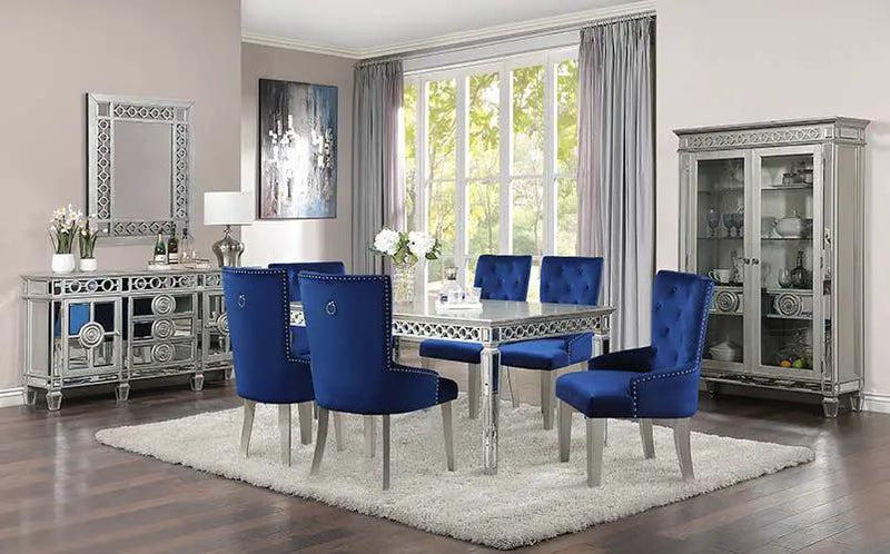 Varian - Mirror - Mirrored & Antique Platinum by Unique Piece Furniture