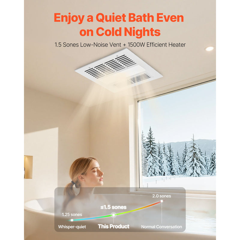 Bathroom Exhaust Fan with Light and Heater by HouseOfZazla
