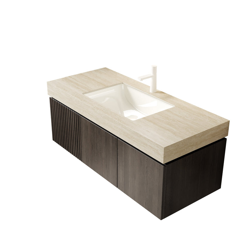 MURI 48" Bathroom Vanity & Sink with Floating Plywood Storage by HouseOfZazla
