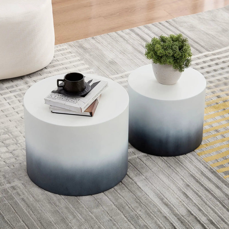 MDF with Ash/Oak/Walnut Veneer Nesting Table Set of 2 by HouseOfZazla