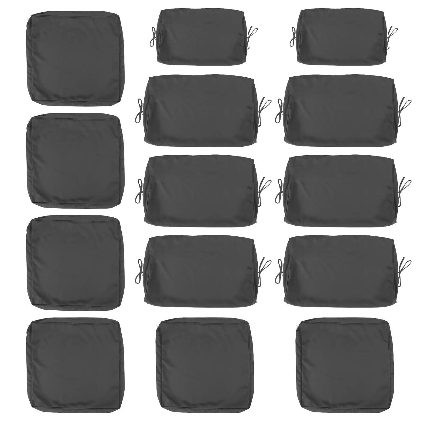 Cushion Covers For 7 Piece Wicker Sectional Sofa, 14 Pack Seat And Back Slipcovers With Zipper by HouseOfZazla