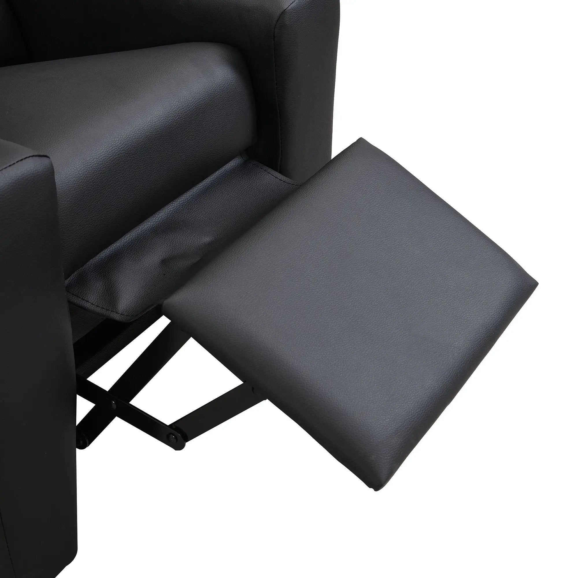 Sally Deluxe Kids Recliner Chair With Cup Holder - Black by HouseOfZazla