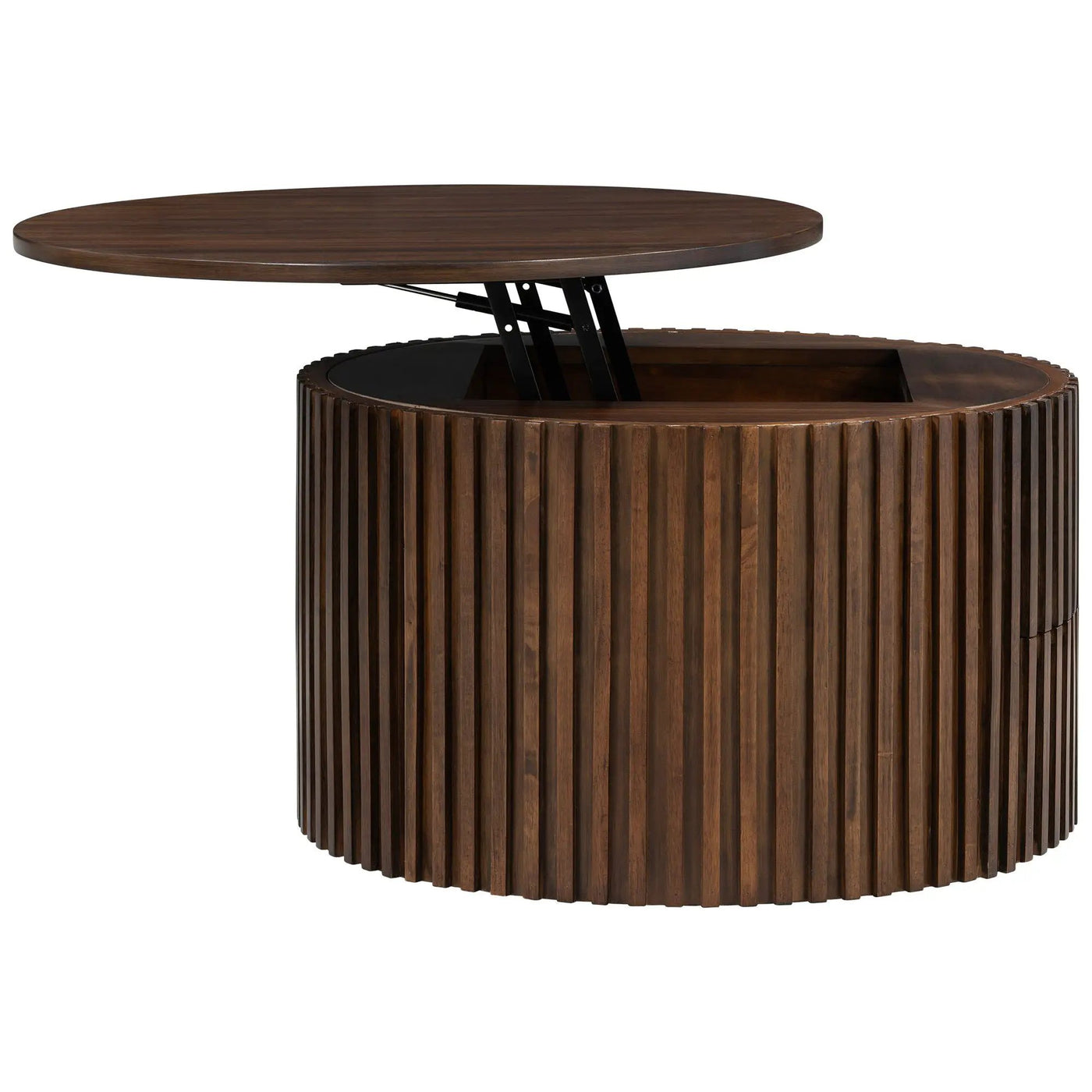 Round Lift Top Coffee Table With Hidden Storage For Living Room by HouseOfZazla