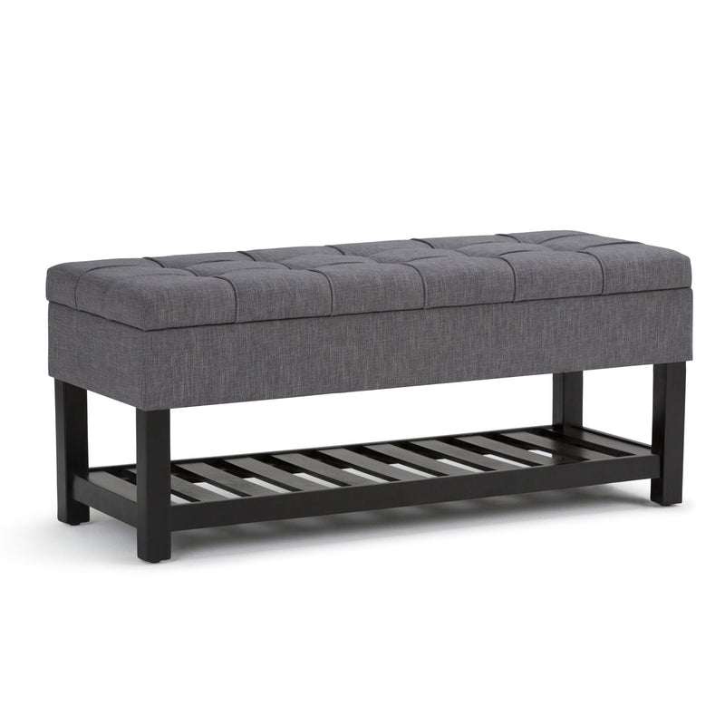 Saxon - Upholstered Transitional Storage Ottoman Bench by HouseOfZazla