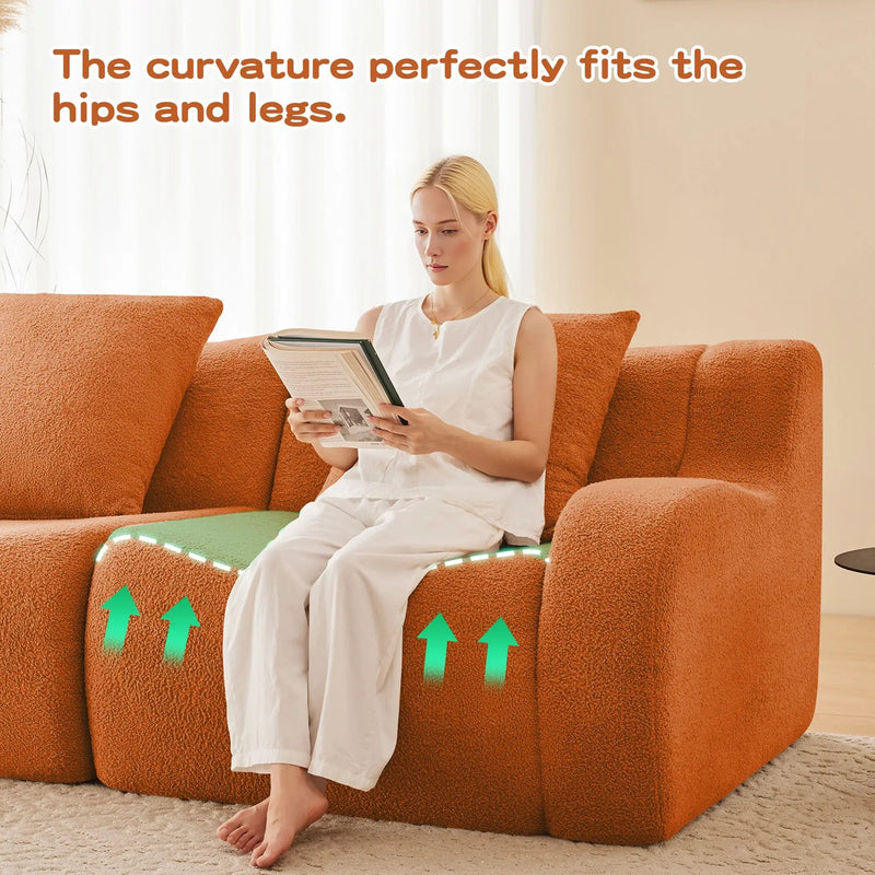L-Shaped 4-Seat Boneless Sofa by HouseOfZazla