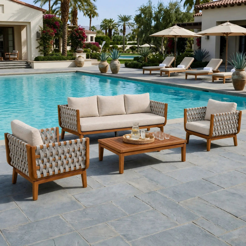 4 Pcs Outdoor Patio Furniture Set by HouseOfZazla