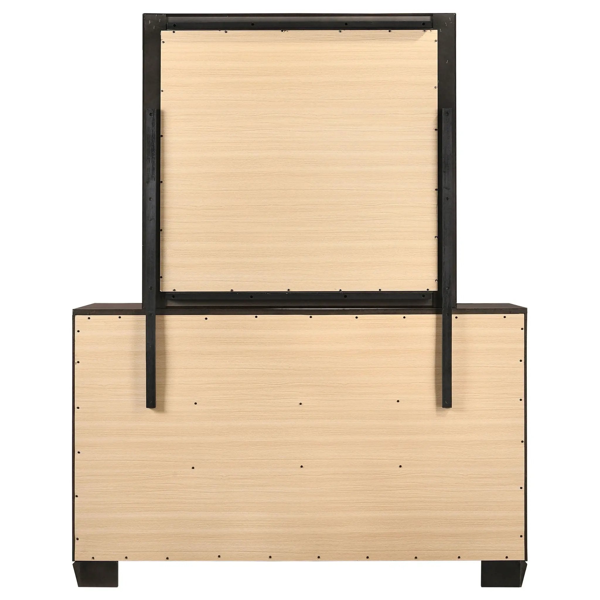 Kauffman 6-drawer Dresser with Mirror Dark Cocoa by Unique Piece Furniture