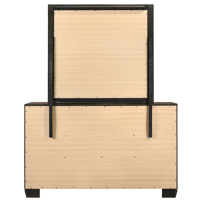 Kauffman 6-drawer Dresser with Mirror Dark Cocoa by Unique Piece Furniture
