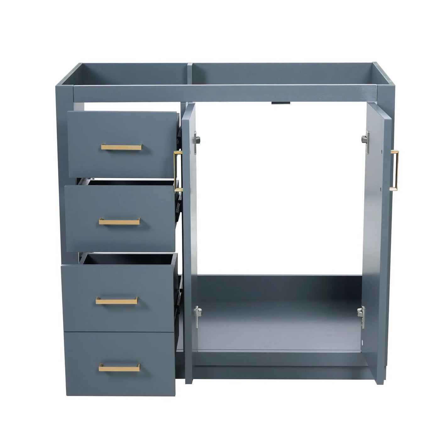 Retro Style Bathroom Vanity, 3 Drawers & Soft Closing Doors by HouseOfZazla