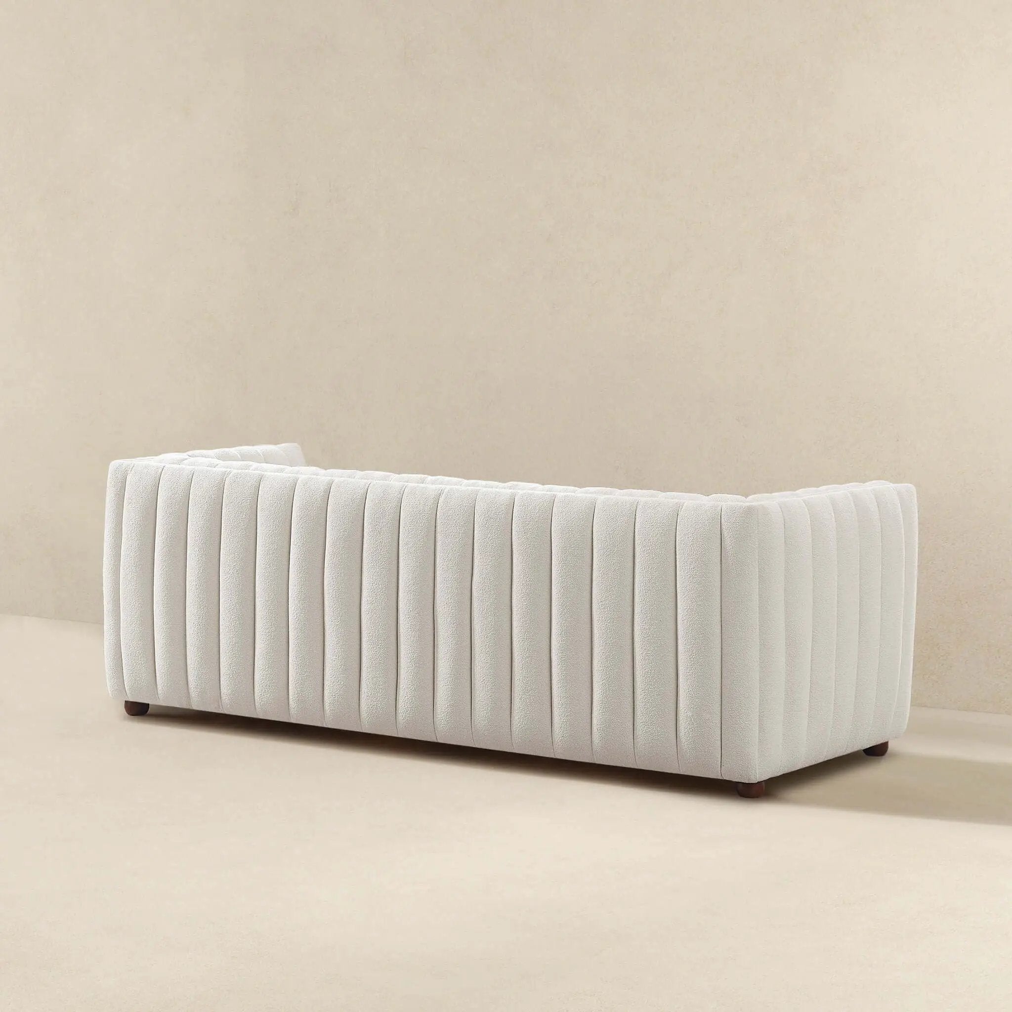 April - Mid-Century Modern Luxury Tight Back Boucle Couch by HouseOfZazla