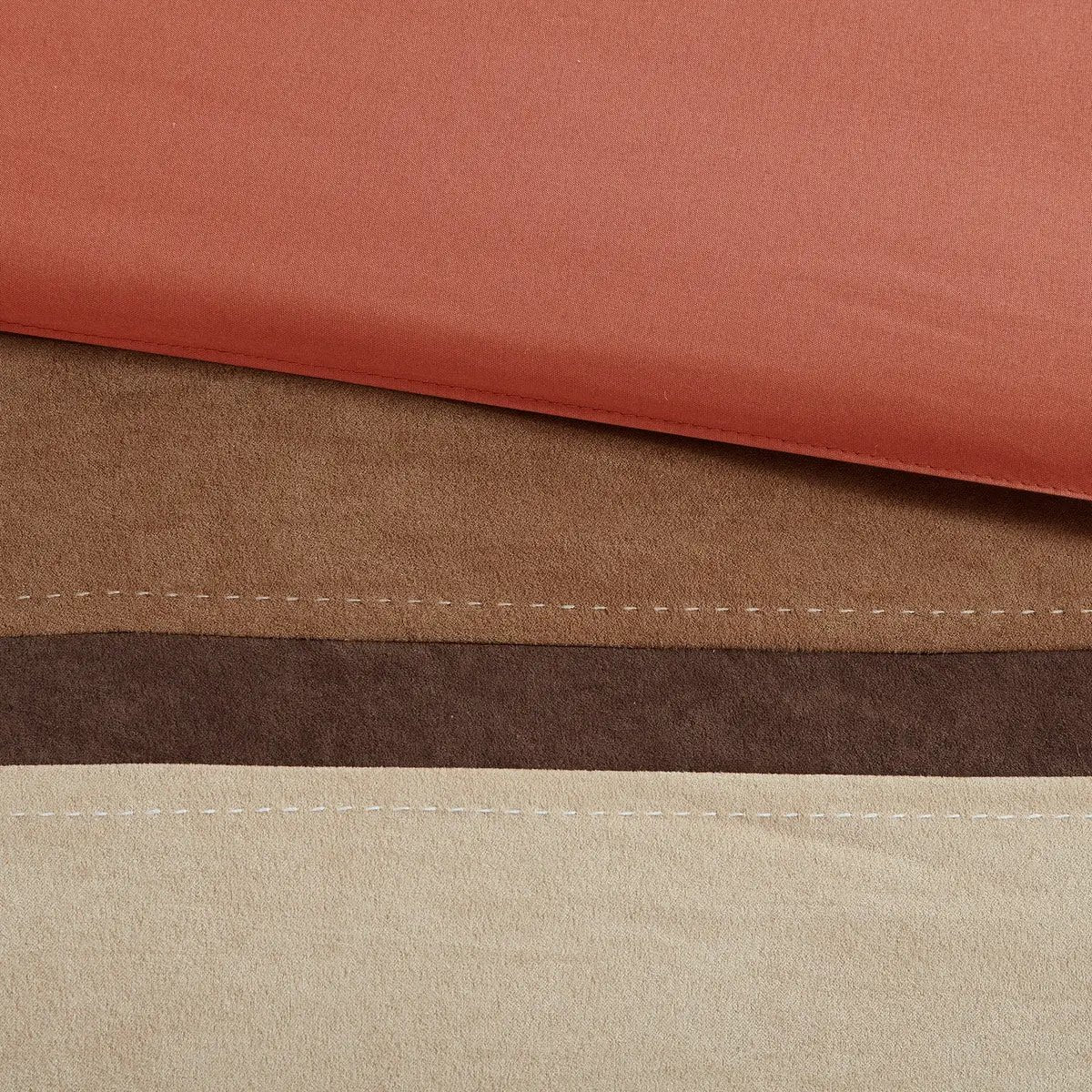 7 Piece Faux Suede Comforter Set - Coral California King by HouseOfZazla