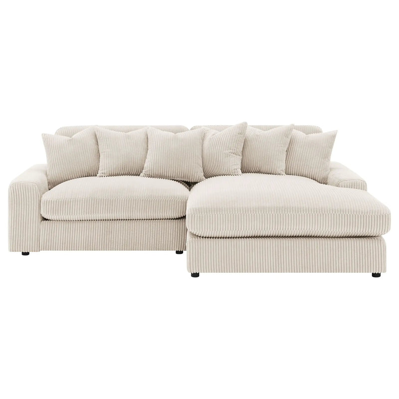 Blaine Upholstered Reversible Chaise Sectional Sofa Sand by Unique Piece Furniture