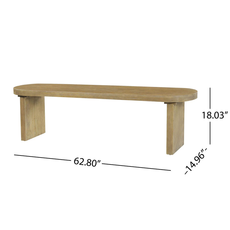 Indoor Dining Bench, 350 Lbs Weight Capacity, Fits 3 People - Pine by HouseOfZazla