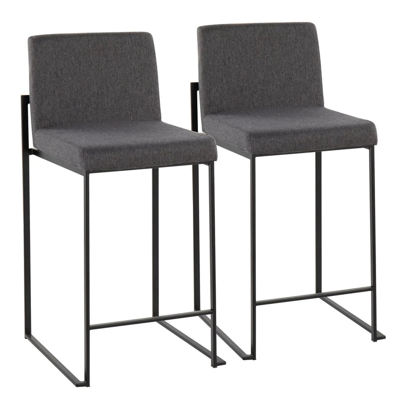 Fuji - Contemporary Modern Elegance, High Back Counter Stool by HouseOfZazla