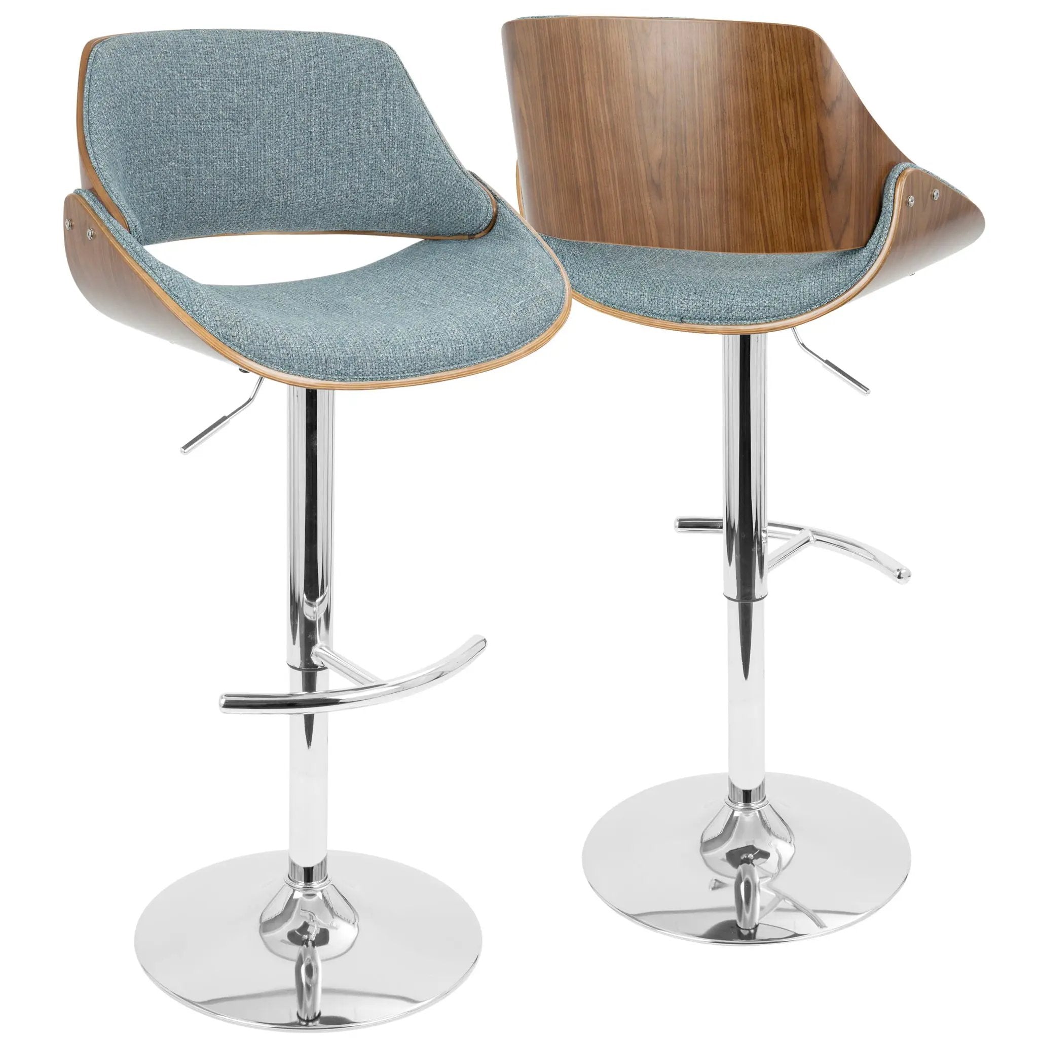 Fabrizzi - Mid Century Modern Adjustable Barstool With Swivel (Set of 2) by Unique Piece Furniture