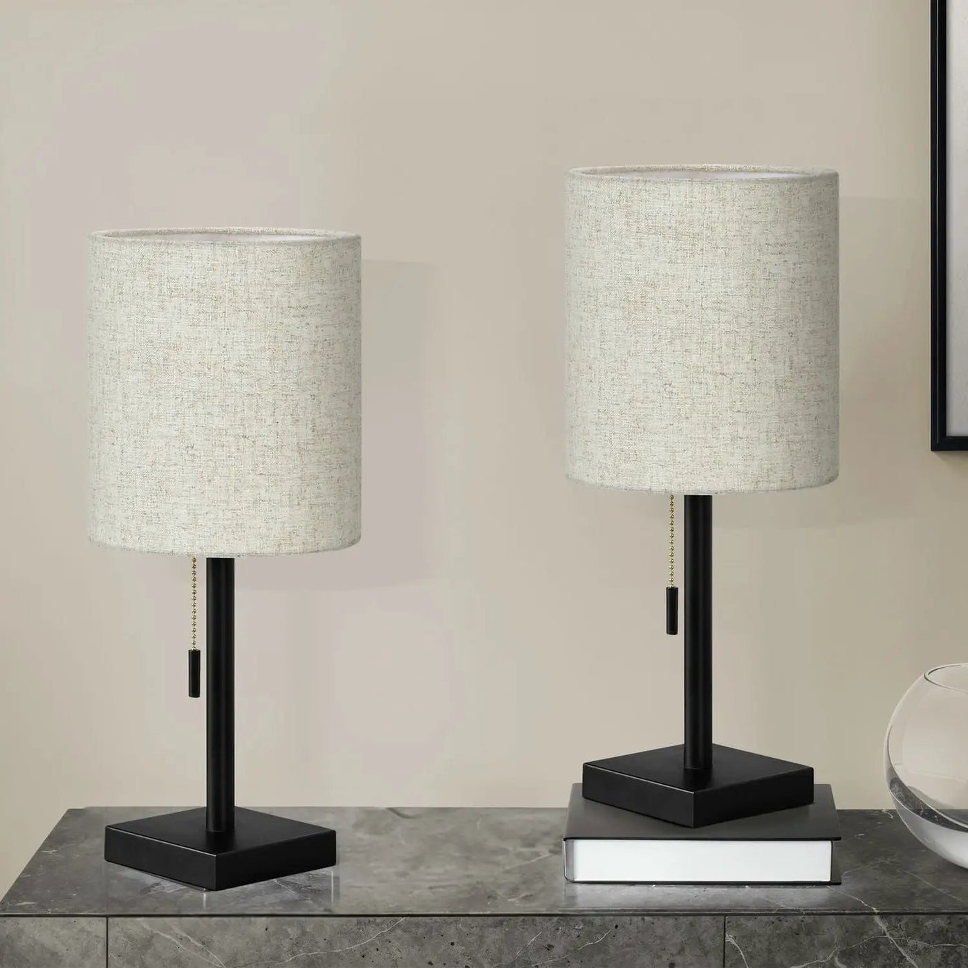 Lighting, Table Lamp, USB Port Included, Nickel, Contemporary (Set of 2) by Unique Piece Furniture