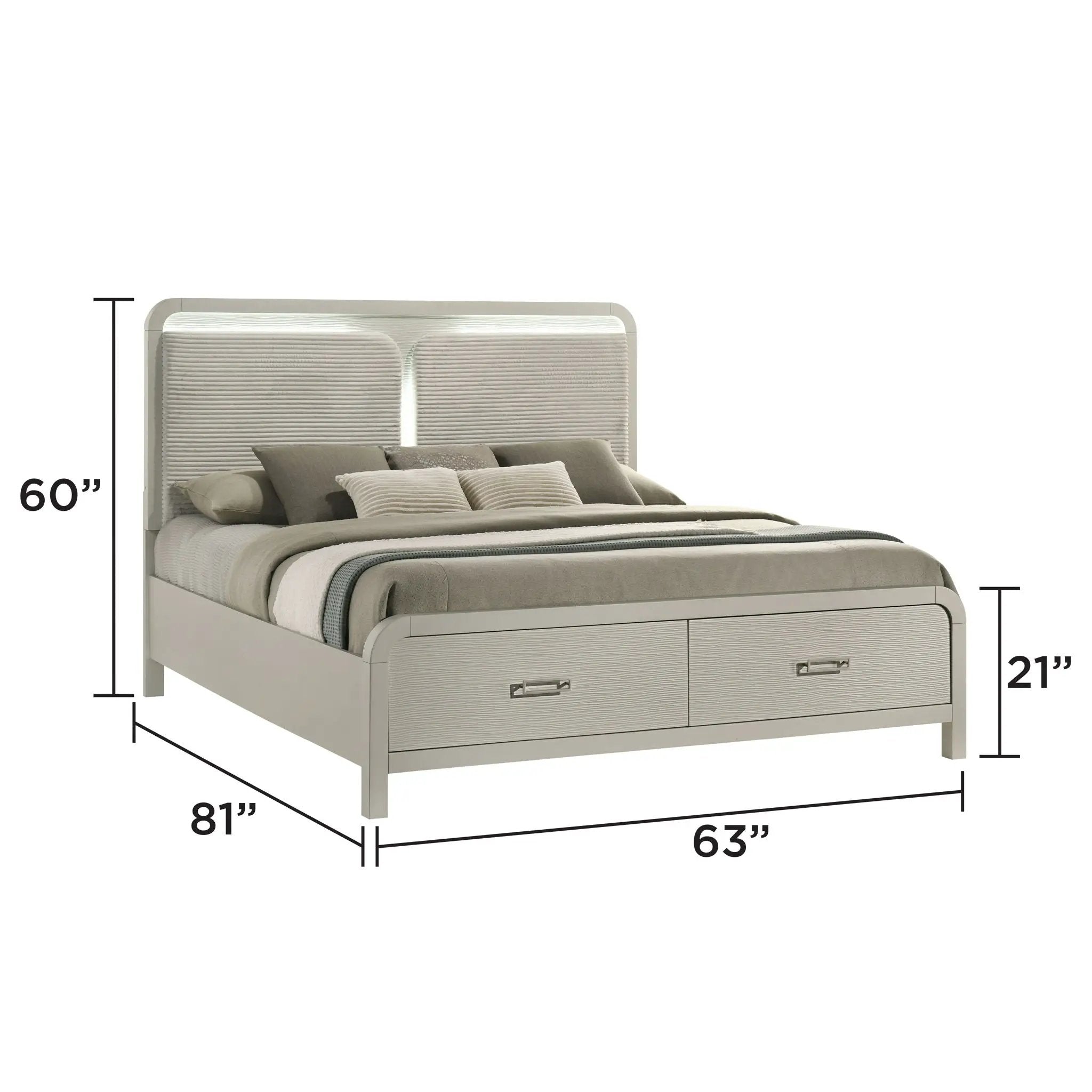 Aria - Bed With Storage Drawers by HouseOfZazla