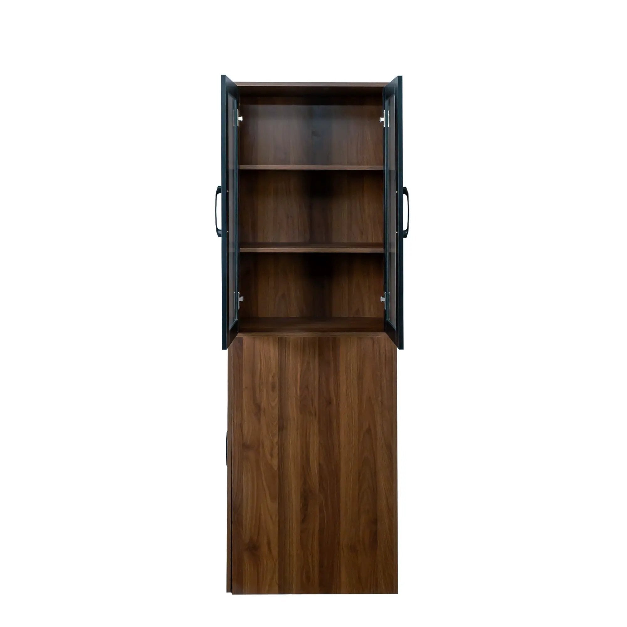 70.87" High Display Storage Cabinet with Multi-Tier Shelves and Glass Doors by HouseOfZazla