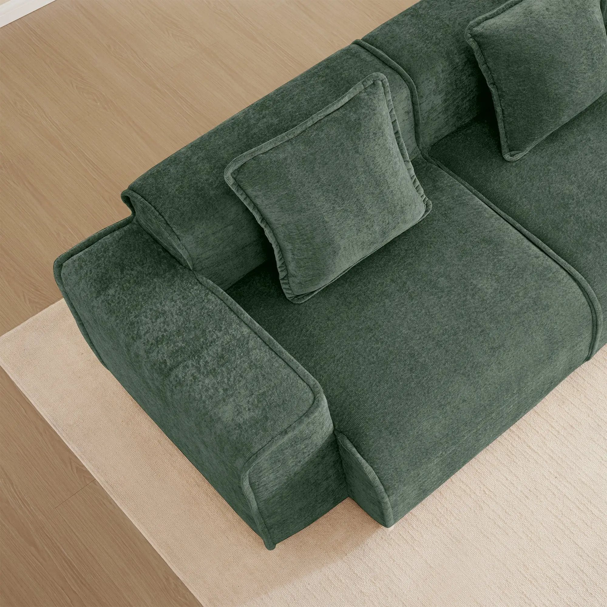 Streamlined Design Modular 2 Seat L Shape Sectional Sofa by HouseOfZazla