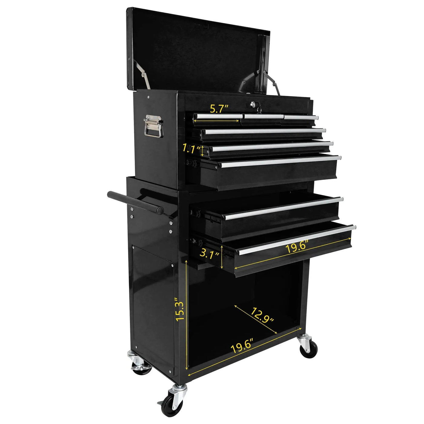 High Capacity Rolling Tool Chest With Wheels And Drawers, Storage Cabinet by HouseOfZazla