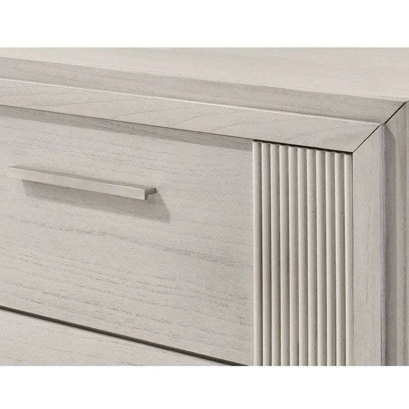 2 Drawer Nightstand With Bar Handle - Antique White by HouseOfZazla