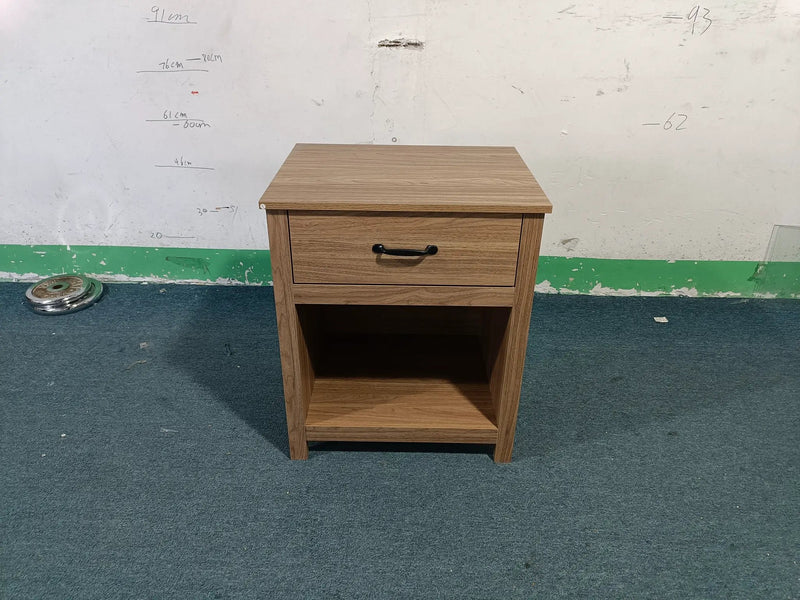 Wood Nightstand with Drawer and Open Shelf by HouseOfZazla