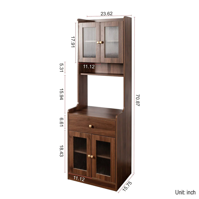 Kitchen Pantry Hutch Storage Cabinet Farmhouse Style by HouseOfZazla