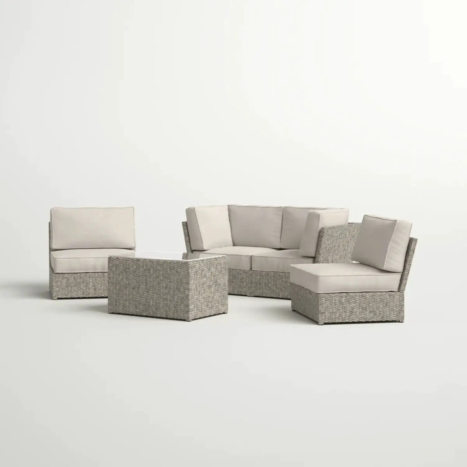 Stylish Modular Wicker Patio Seating Group by HouseOfZazla