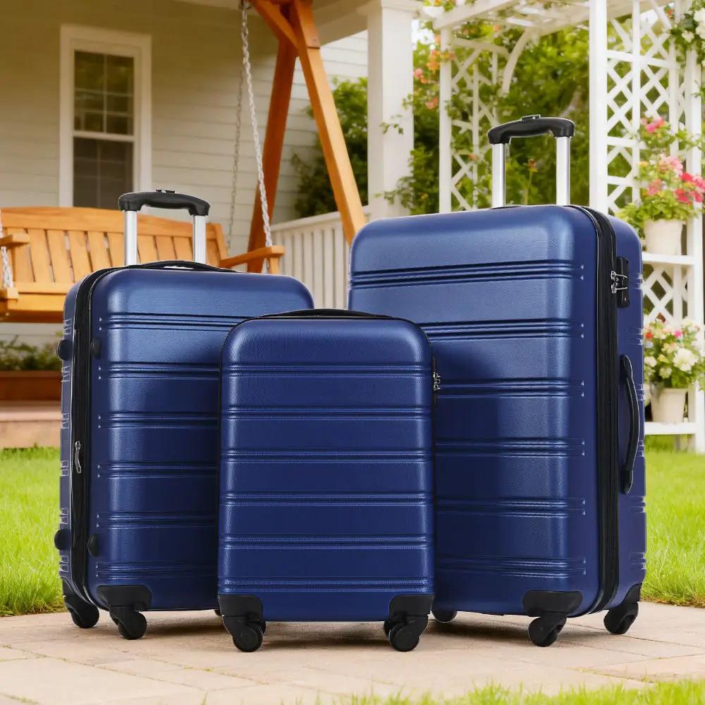 3 Piece Luggage Set Hardside Spinner Suitcase With Tsa Lock 20" 24" 28" Available by HouseOfZazla