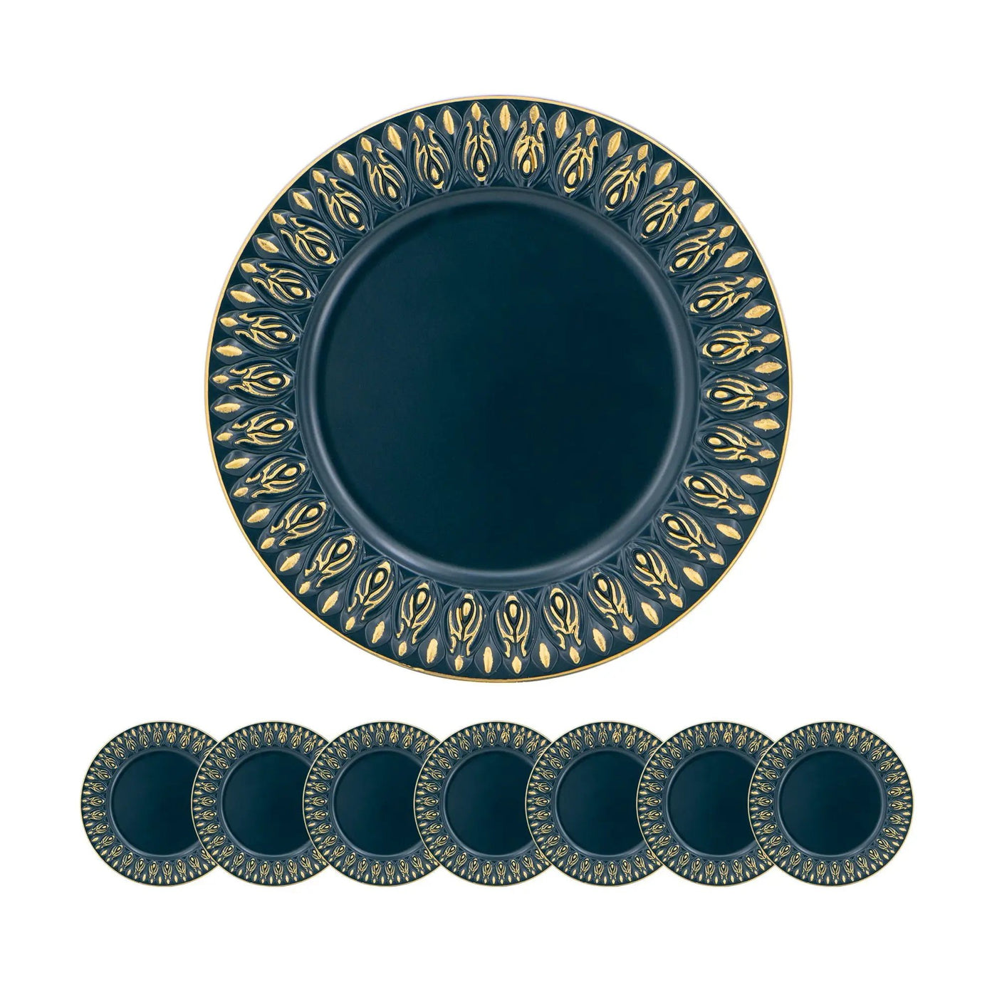 Elegant Plastic Charger Plate (Set of 8) by Unique Piece Furniture