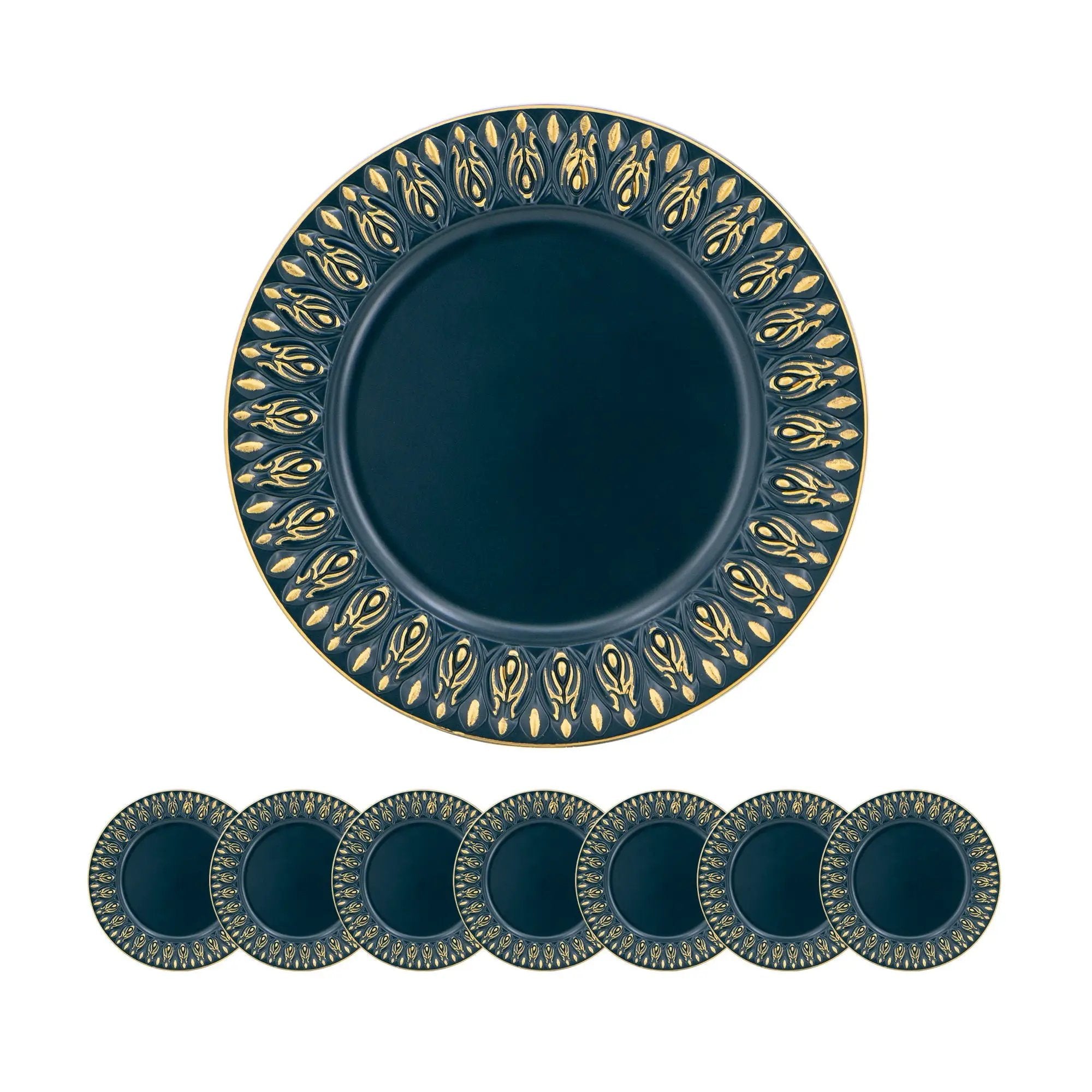 Elegant Plastic Charger Plate (Set of 8) by Unique Piece Furniture