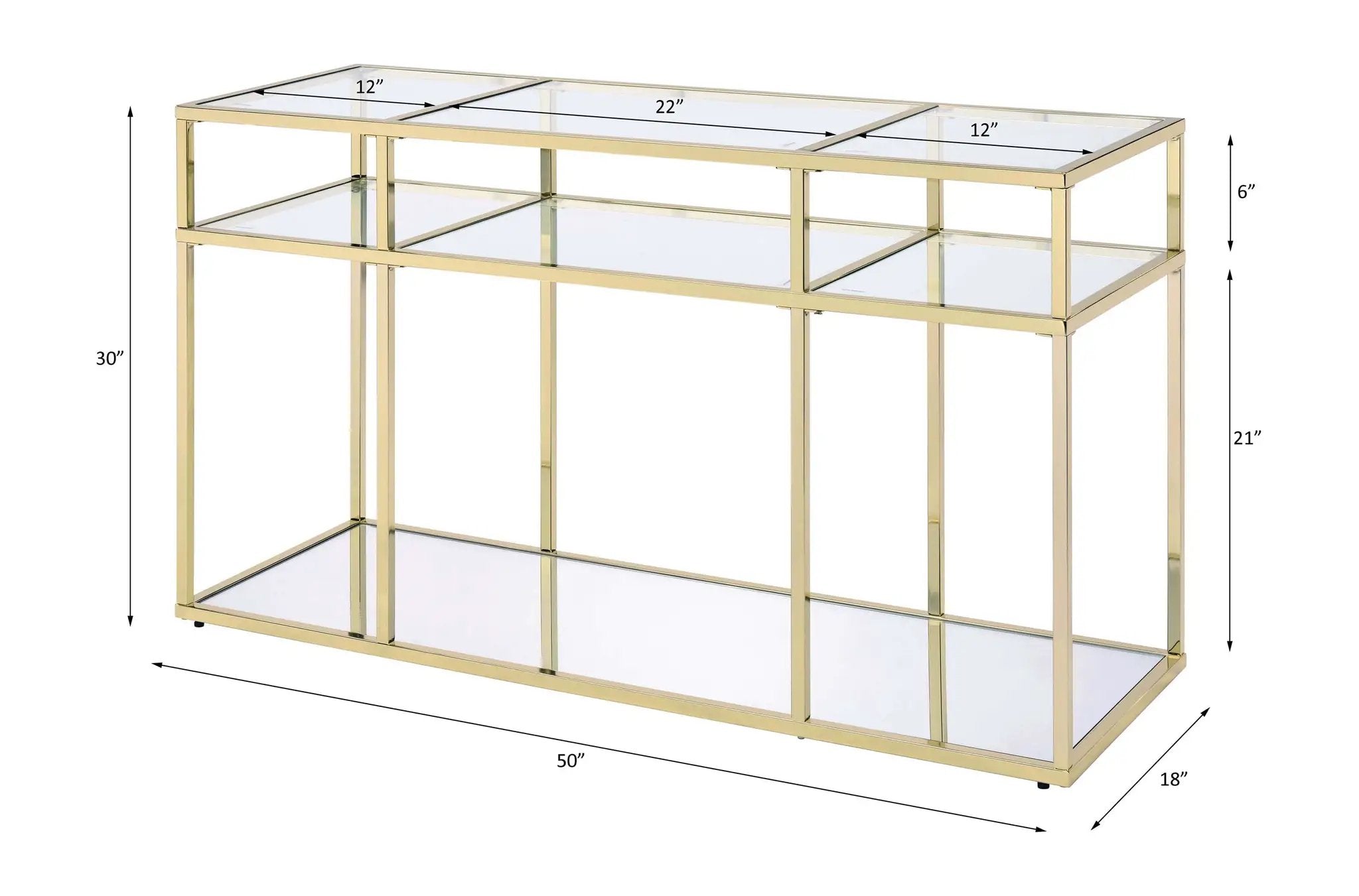Uchenna Clear Glass & Metal Table by HouseOfZazla