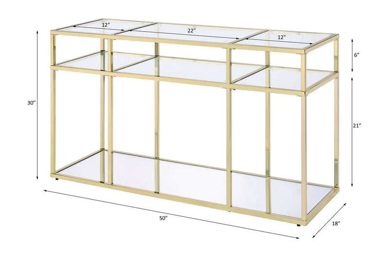 Uchenna Clear Glass & Metal Table by HouseOfZazla
