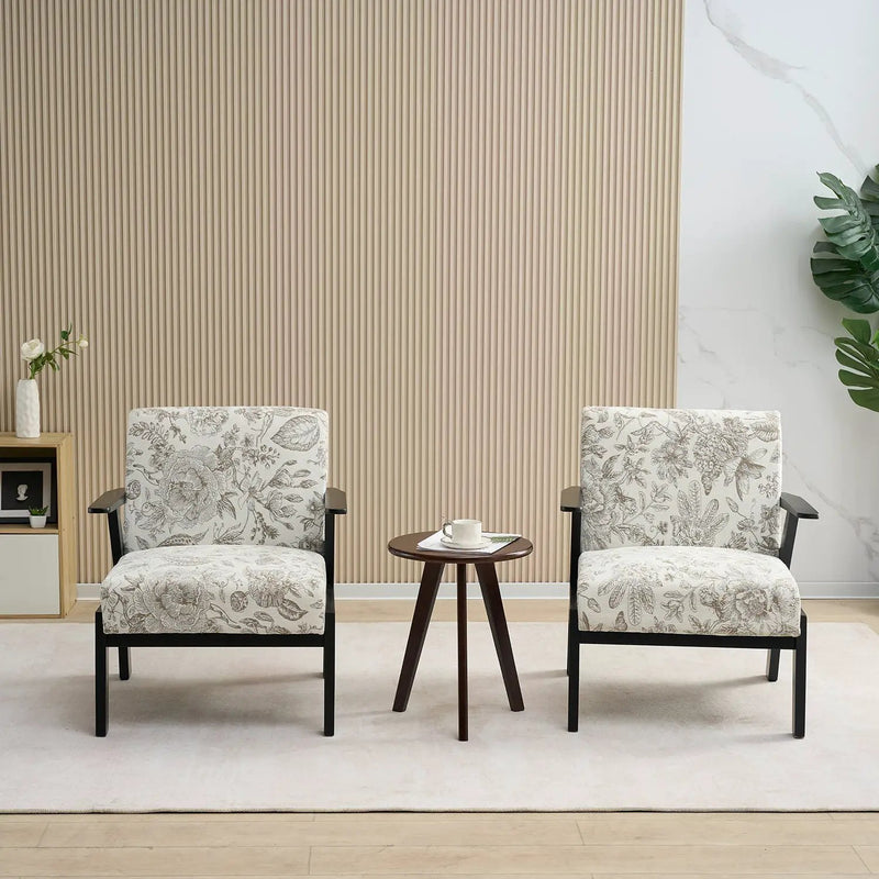 Mid-Century Modern Lounge Armchair - Seat Cushion (Beige + Grey) by HouseOfZazla