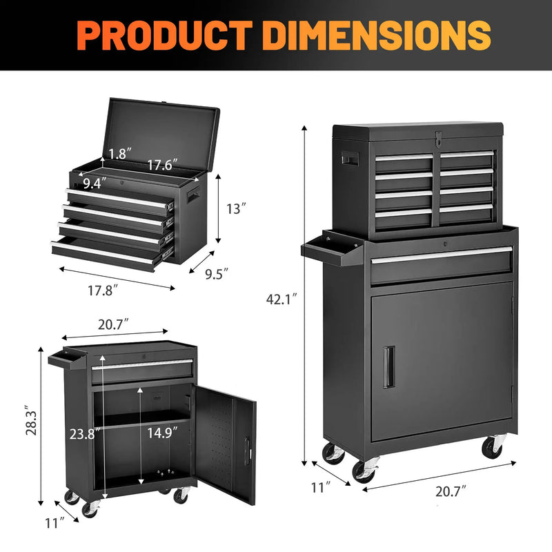 5-Drawer Rolling Tool Storage Cabinet by HouseOfZazla