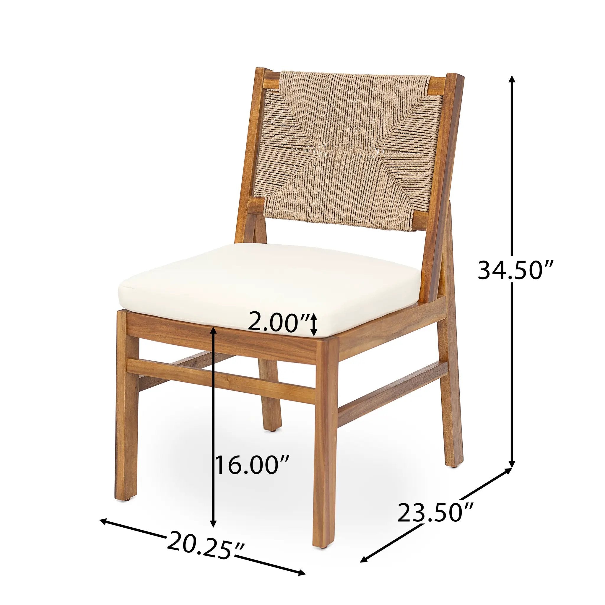 5 Piece Acacia Wood Outdoor Patio Dining Set by HouseOfZazla