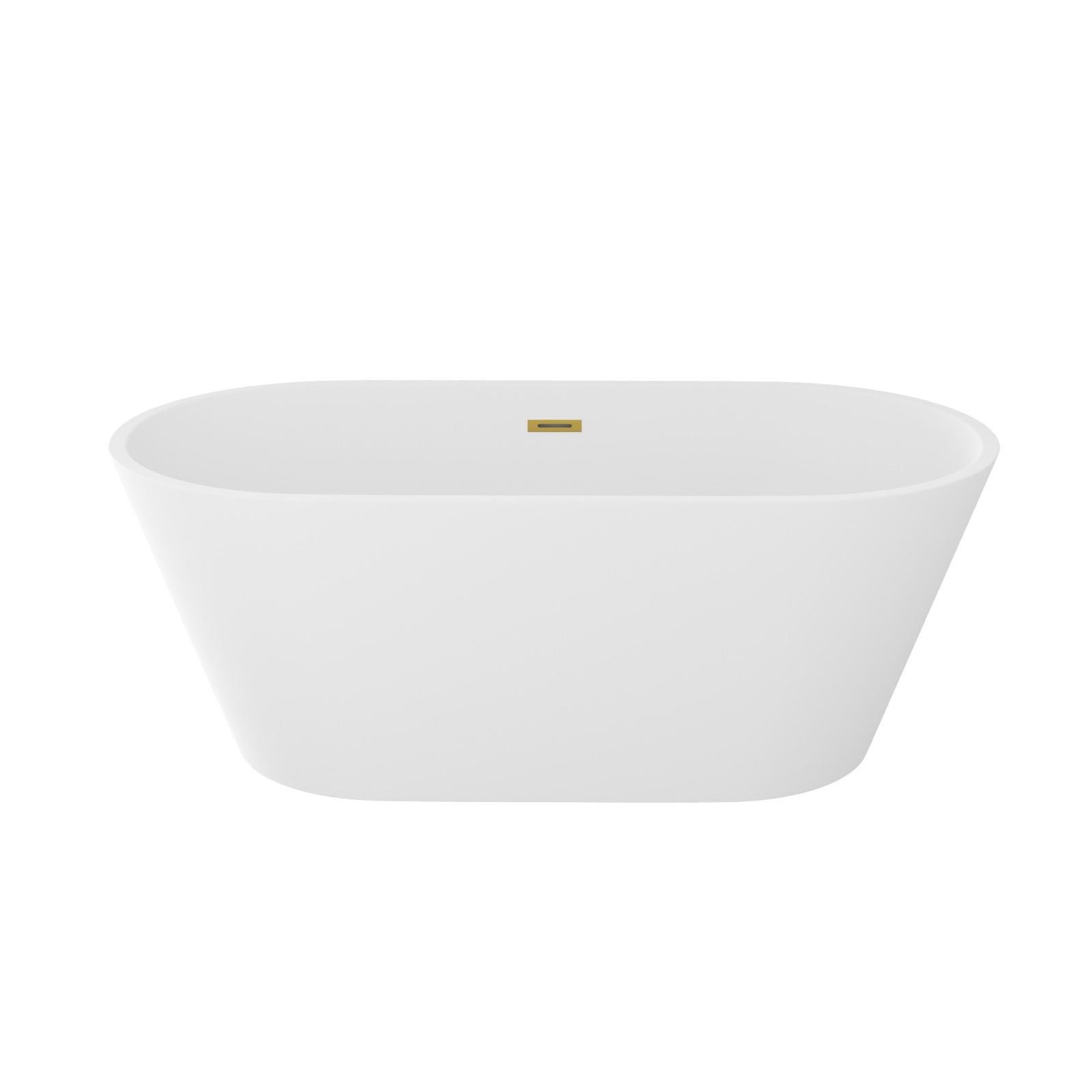 Gloss Freestanding Bathtub With Overflow And Pop Up Drain, Stand Alone Soaking Tub - Glossy White by HouseOfZazla