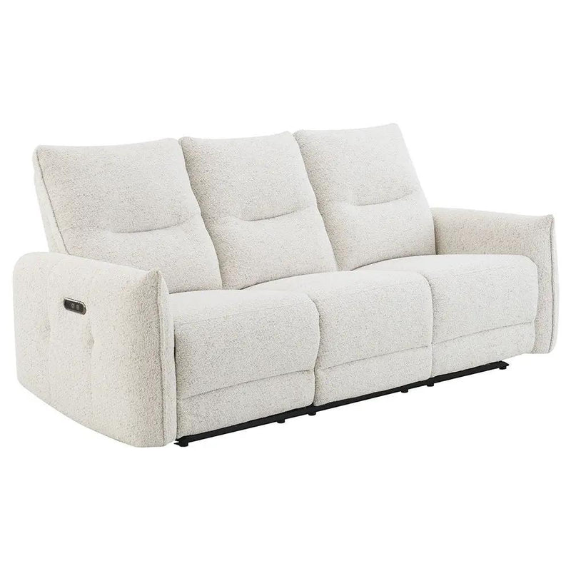 Lalisa - Power Motion Sofa With USB Port - Cream Chenille by Unique Piece Furniture