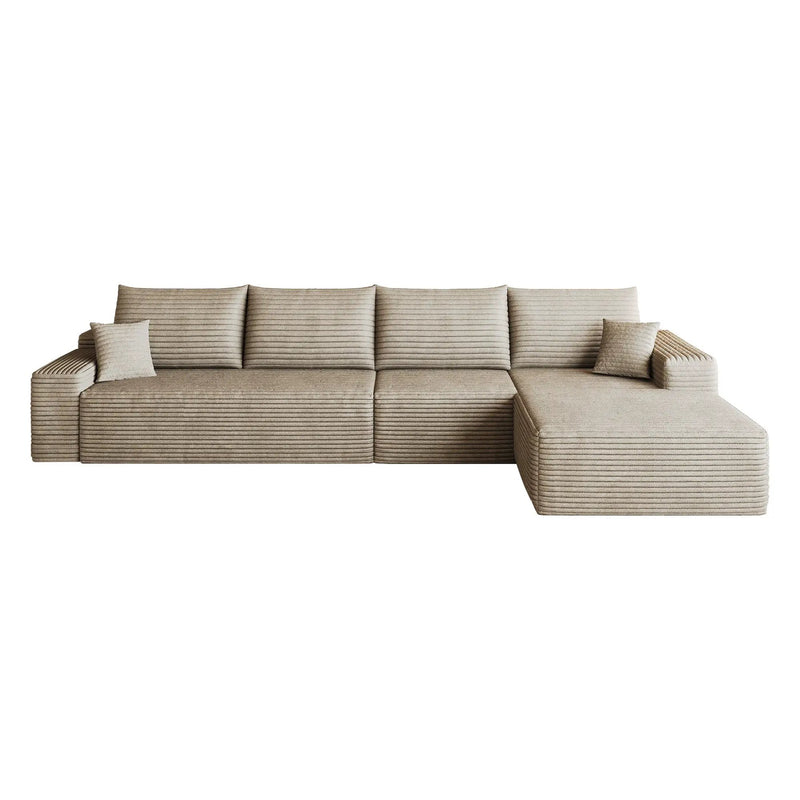134" Cloud Sectional Couch with L-Shaped Chaise by HouseOfZazla