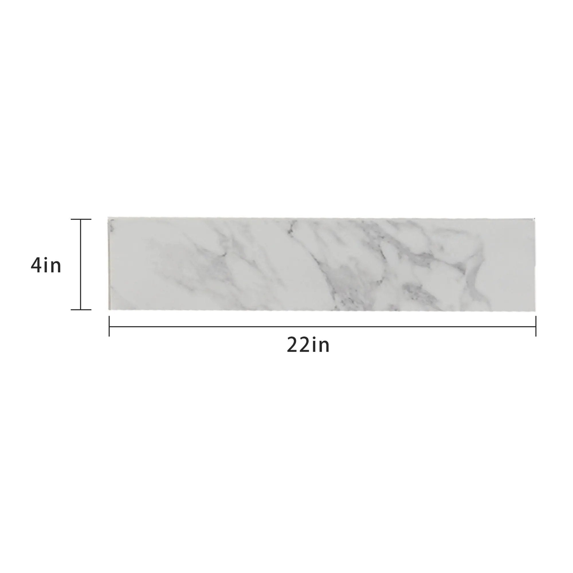 Engineered Marble Stone Bathroom Sink Side Splash - Bianco Carrara Wenato by HouseOfZazla