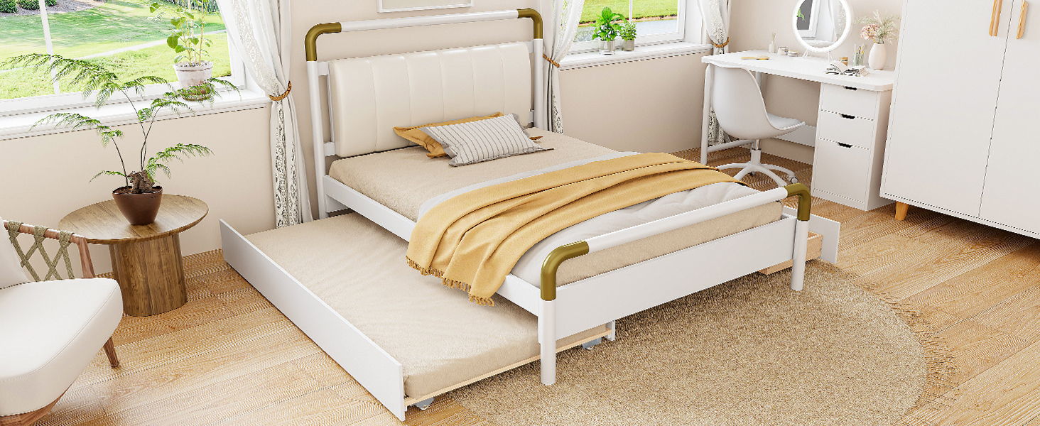 Storage Platform Bed, With 2 Big Drawers, Trundle by HouseOfZazla