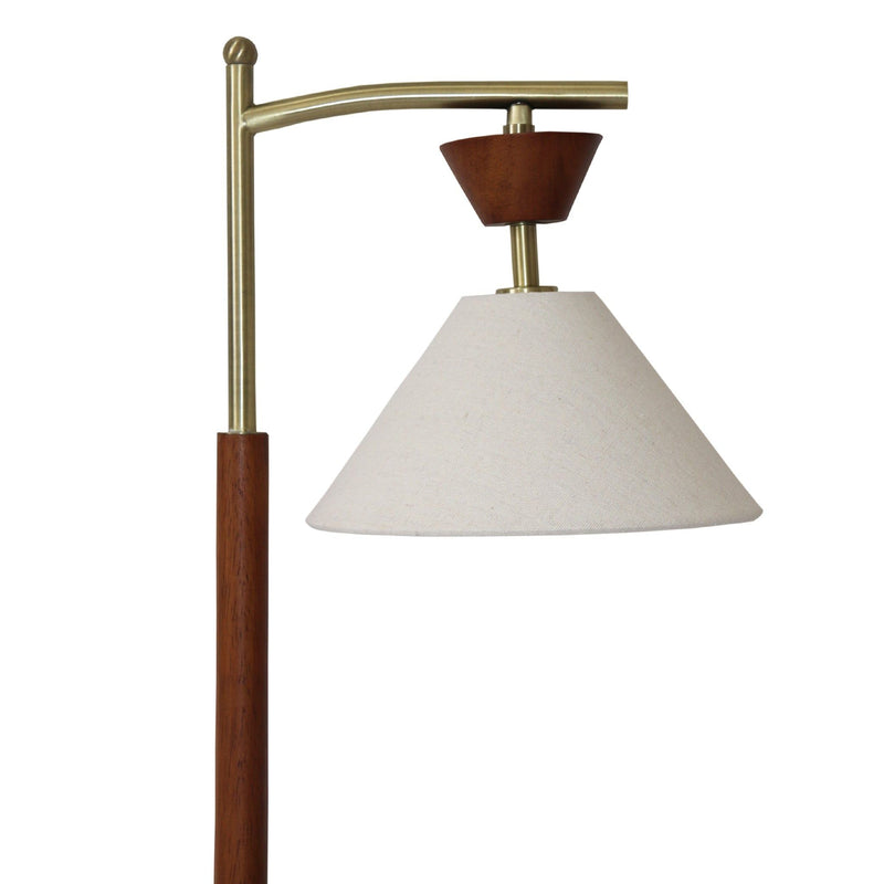 Nightstand Desk Lamp With Cone Shade For Eye Protection - Brown by HouseOfZazla
