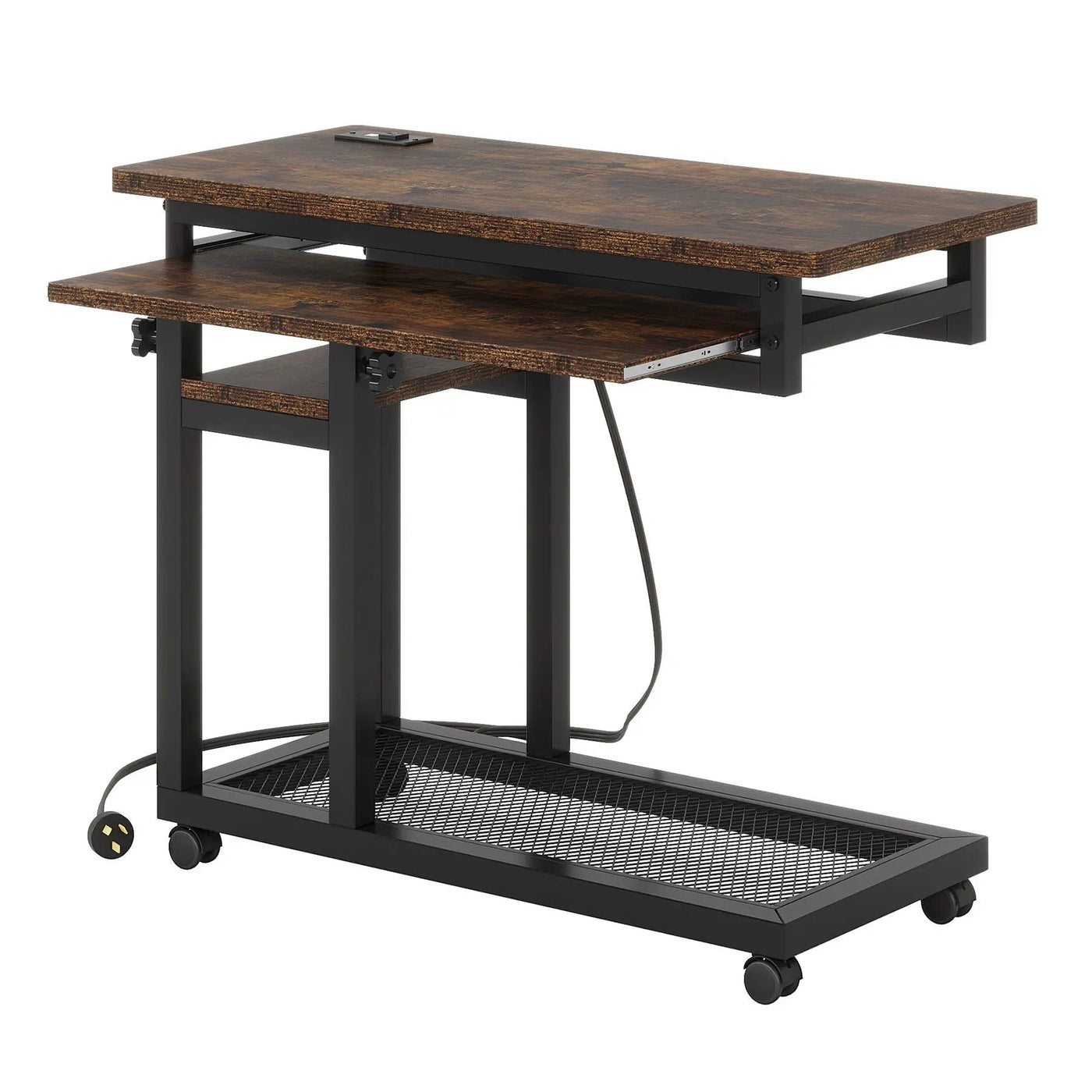 Adjustable Portable C-Shaped Desk With Power Outlet & USB Ports by HouseOfZazla