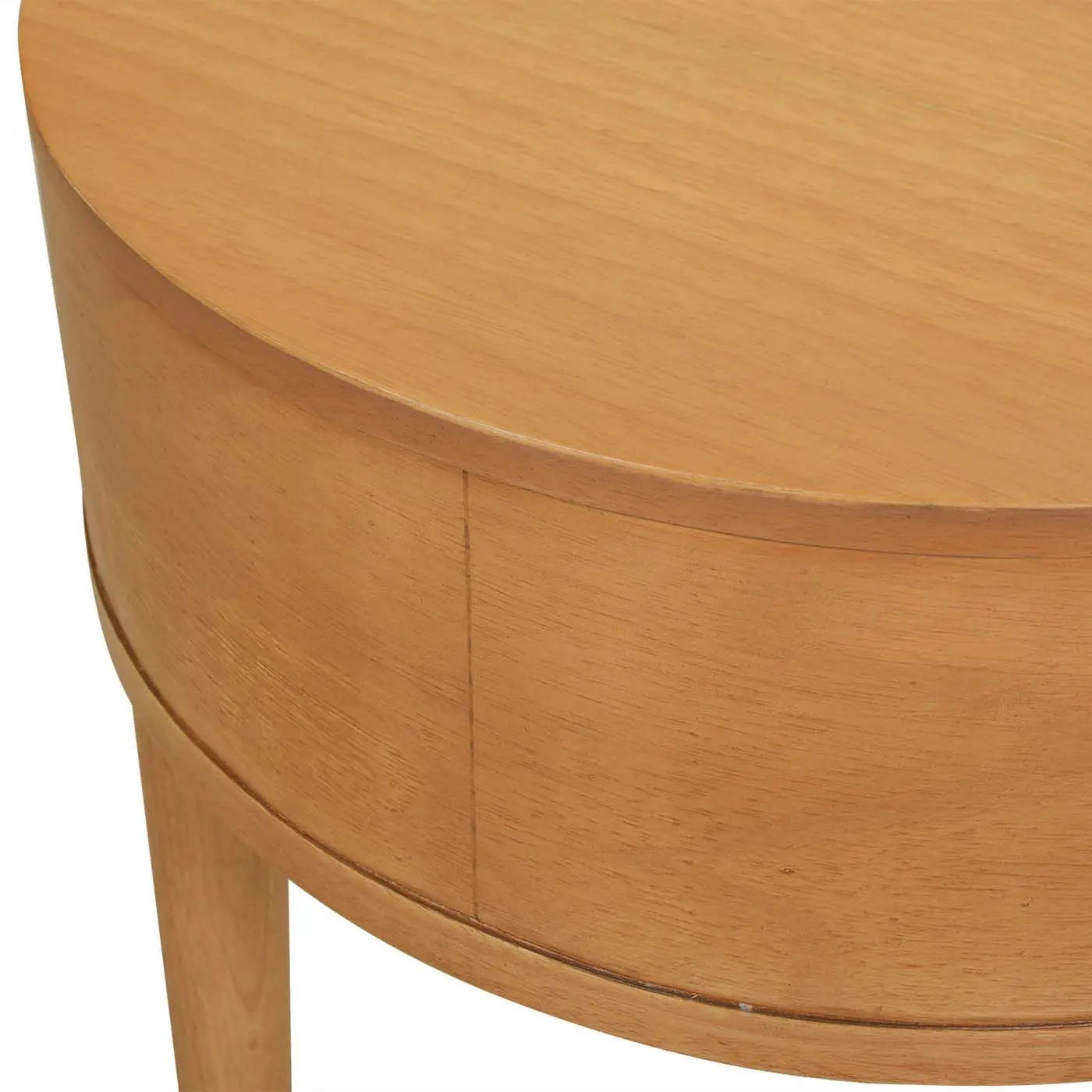 Cabana - Round Cane Storage Side Table - Natural Brown Oak by HouseOfZazla