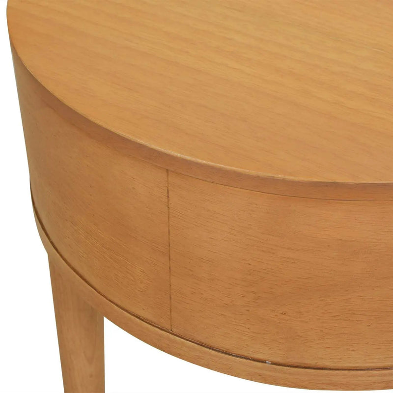 Cabana - Round Cane Storage Side Table - Natural Brown Oak by Unique Piece Furniture