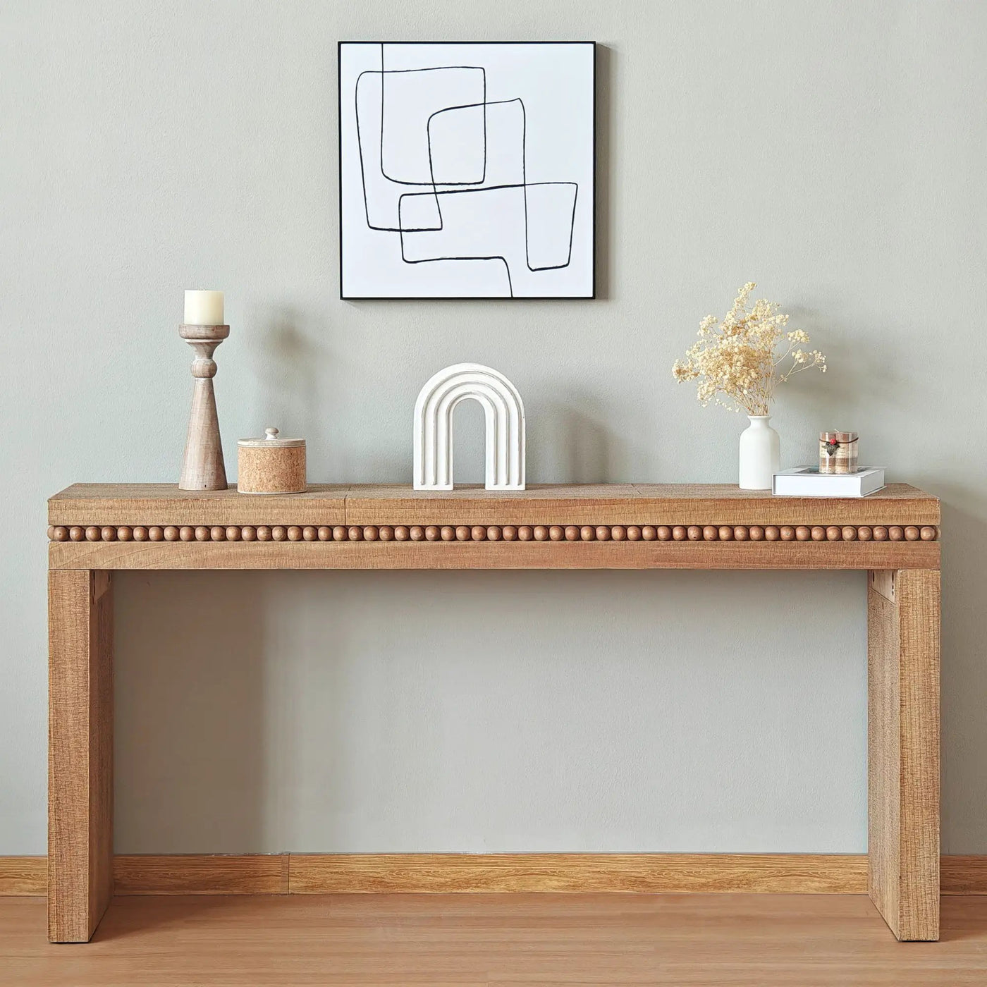 Modern Rustic Wood Table, Rectangular Living Room Center Table With Floating Top Design by Unique Piece Furniture
