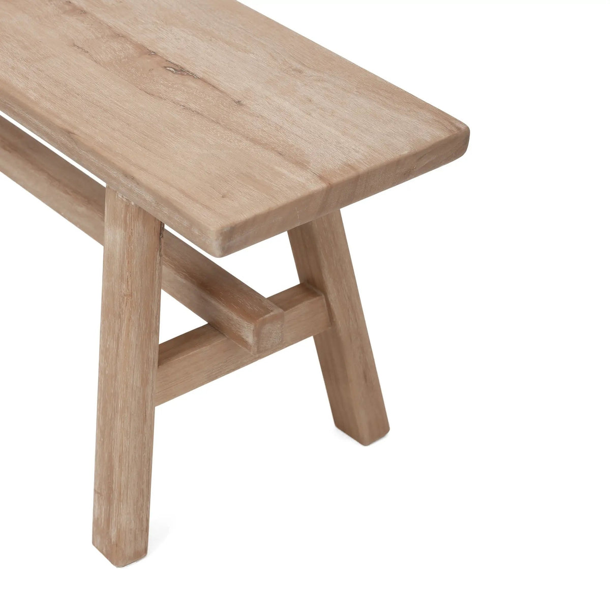 55" Farmhouse Wood Bench - Rustic Solid Wood Dining Room & Entryway Bench by HouseOfZazla