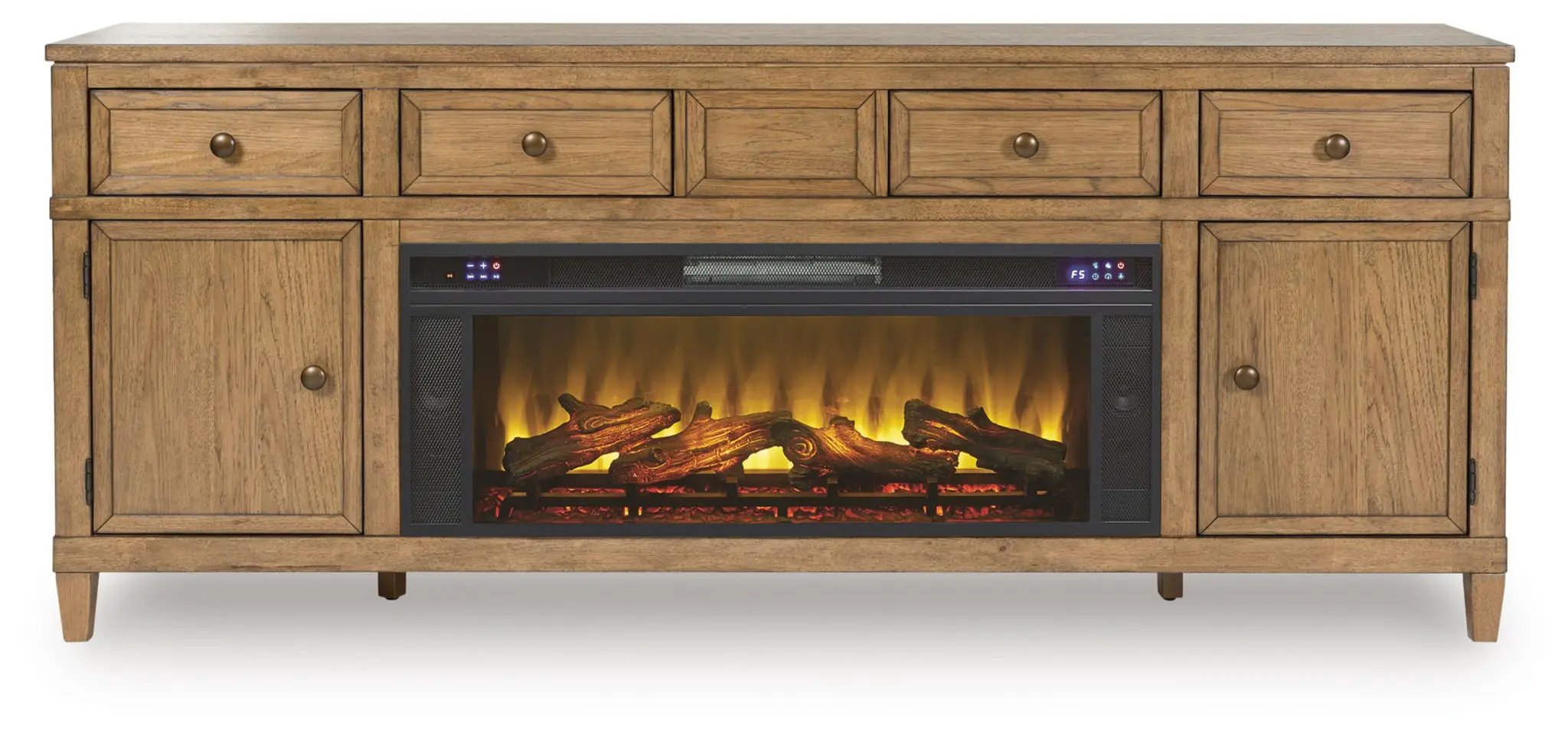 Sharlance - 81" TV Stand With Electric Fireplace by Unique Piece Furniture